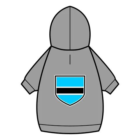 Botswana Blue & Black Stripe Pet Hoodie — back_dtf view