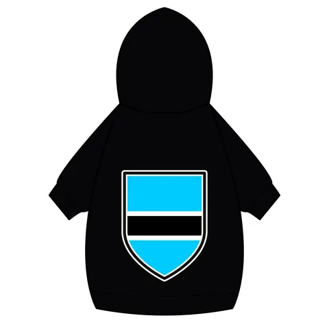 Botswana Blue & Black Stripe Pet Hoodie — back_dtf view
