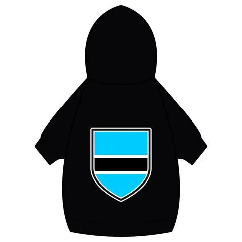 Botswana Blue & Black Stripe Pet Hoodie — back_dtf view