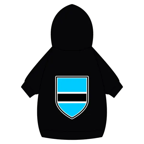 Botswana Blue & Black Stripe Pet Hoodie — back_dtf view