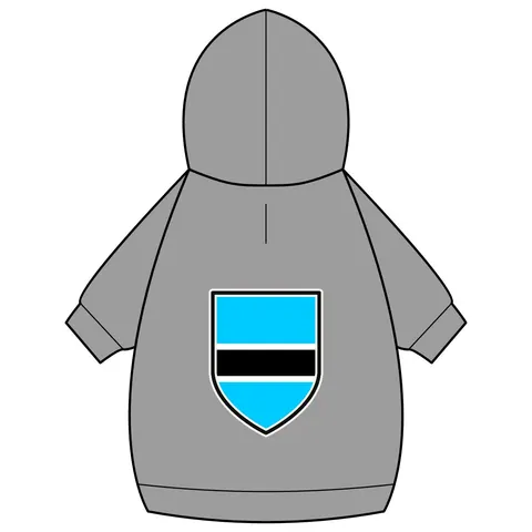 Botswana Blue & Black Stripe Pet Hoodie — back_dtf view