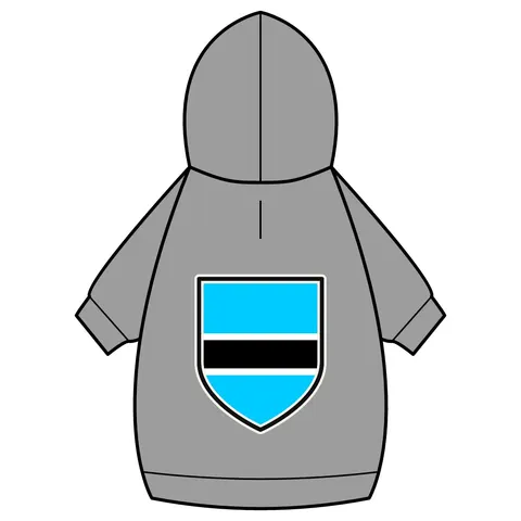Botswana Blue & Black Stripe Pet Hoodie — back_dtf view