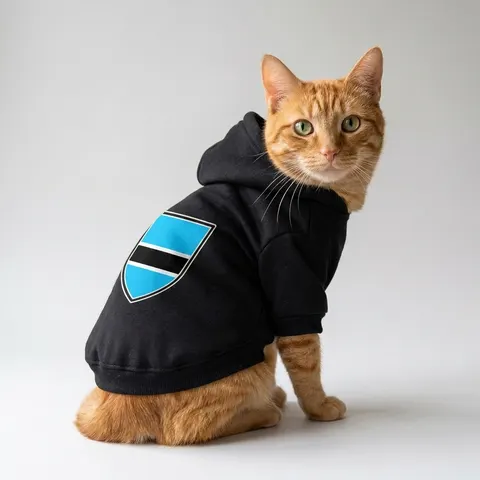 Botswana Blue & Black Stripe Pet Hoodie