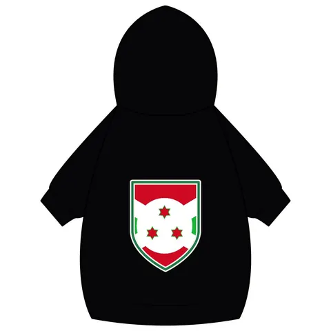 Burundi White Saltire Pet Hoodie — back_dtf view