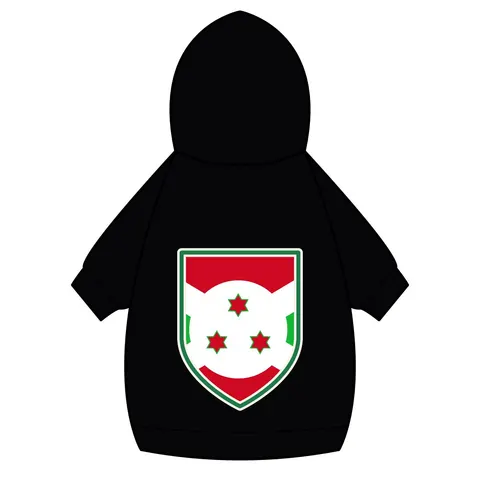 Burundi White Saltire Pet Hoodie — back_dtf view