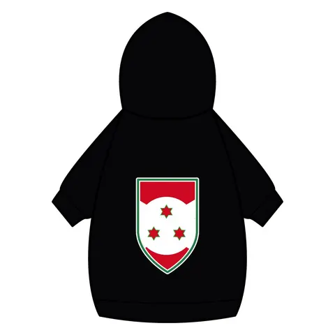 Burundi White Saltire Pet Hoodie — back_dtf view