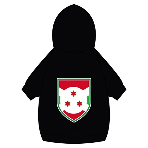 Burundi White Saltire Pet Hoodie — back_dtf view
