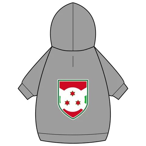 Burundi White Saltire Pet Hoodie — back_dtf view