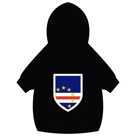 Cabo Verde Blue Stripe & Stars Pet Hoodie — back_dtf view