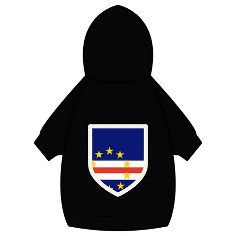 Cabo Verde Blue Stripe & Stars Pet Hoodie — back_dtf view