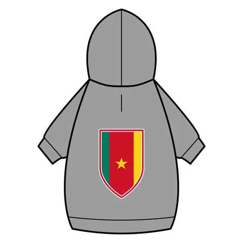 Cameroon Green Red Yellow Star Pet Hoodie — back_dtf view