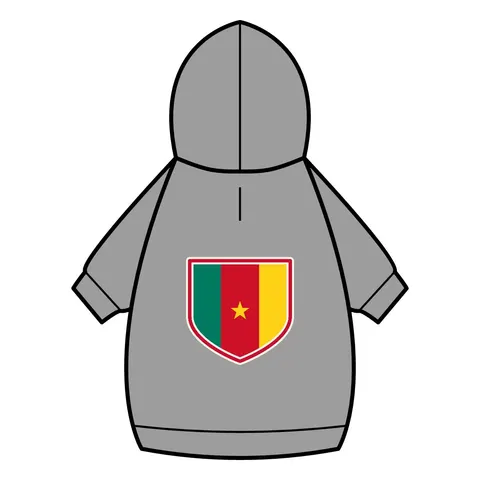 Cameroon Green Red Yellow Star Pet Hoodie — back_dtf view