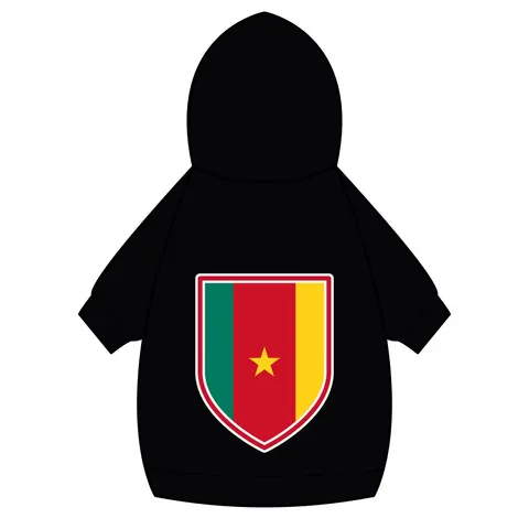 Cameroon Green Red Yellow Star Pet Hoodie — back_dtf view