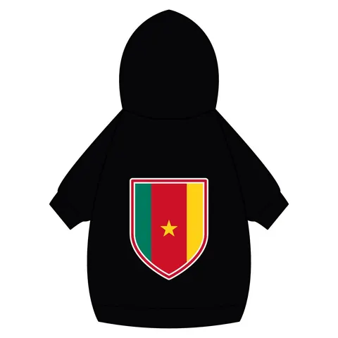 Cameroon Green Red Yellow Star Pet Hoodie — back_dtf view