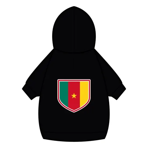 Cameroon Green Red Yellow Star Pet Hoodie — back_dtf view