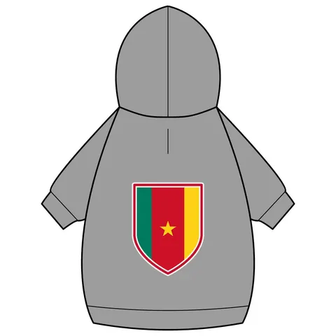 Cameroon Green Red Yellow Star Pet Hoodie — back_dtf view