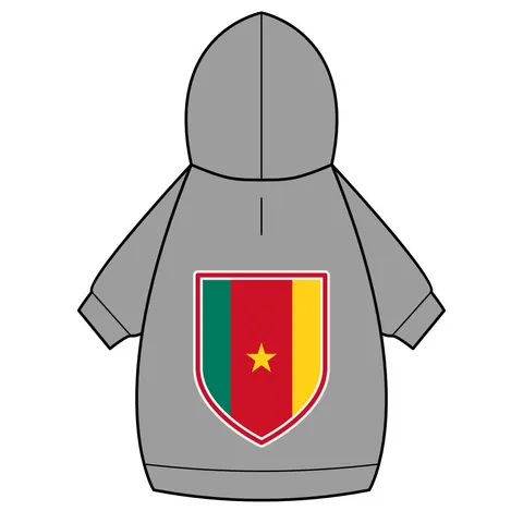 Cameroon Green Red Yellow Star Pet Hoodie — back_dtf view