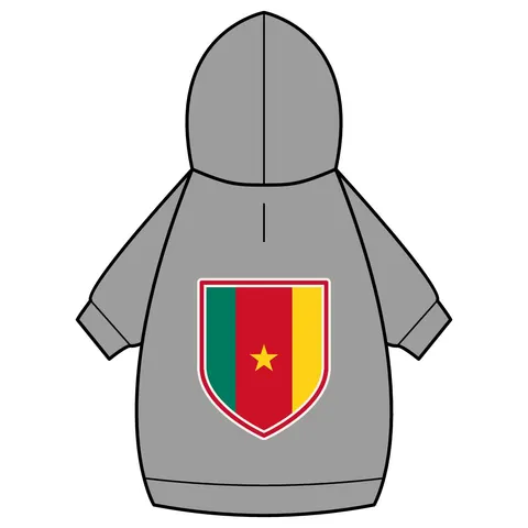 Cameroon Green Red Yellow Star Pet Hoodie — back_dtf view