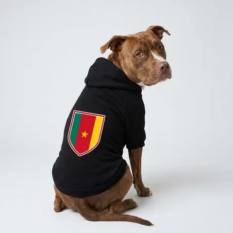 Cameroon Green Red Yellow Star Pet Hoodie