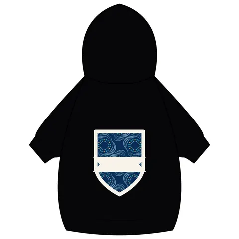 Caribbean Unity Island Stars Pet Hoodie — back_dtf view