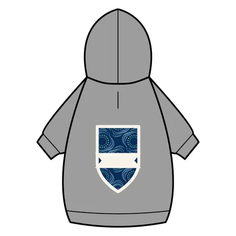 Caribbean Unity Island Stars Pet Hoodie — back_dtf view