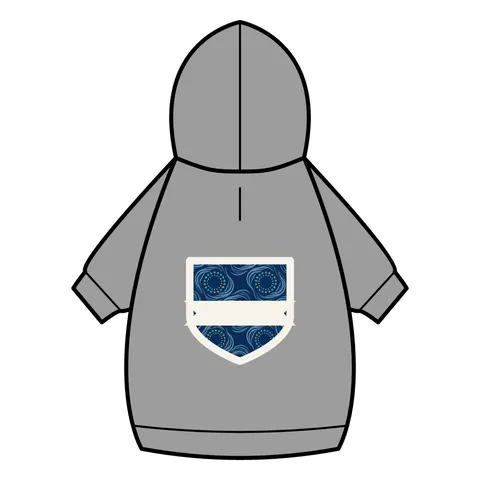 Caribbean Unity Island Stars Pet Hoodie — back_dtf view