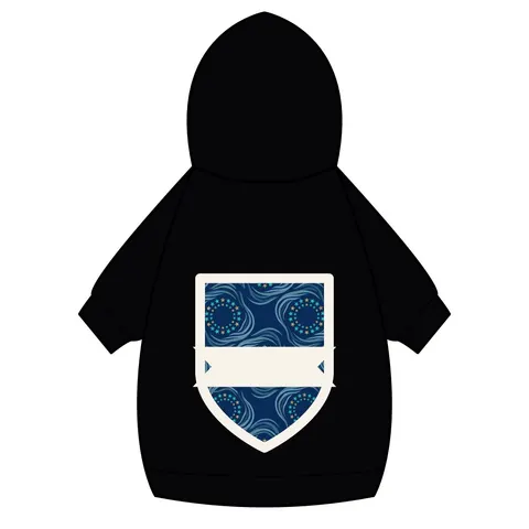Caribbean Unity Island Stars Pet Hoodie — back_dtf view