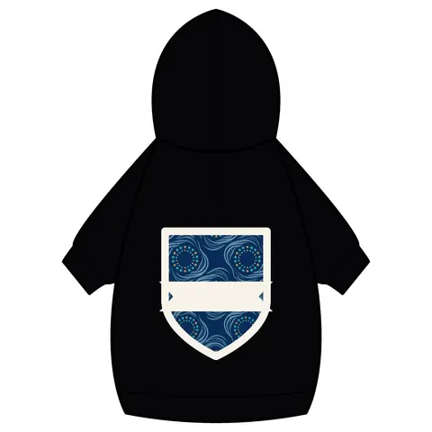 Caribbean Unity Island Stars Pet Hoodie — back_dtf view