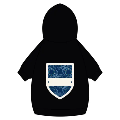 Caribbean Unity Island Stars Pet Hoodie — back_dtf view