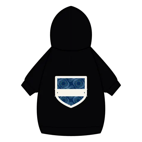 Caribbean Unity Island Stars Pet Hoodie — back_dtf view