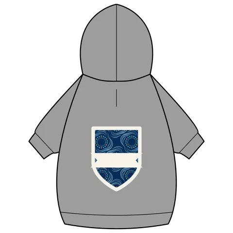Caribbean Unity Island Stars Pet Hoodie — back_dtf view