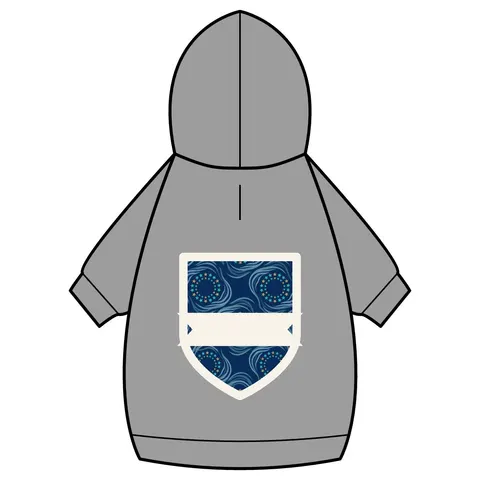 Caribbean Unity Island Stars Pet Hoodie — back_dtf view