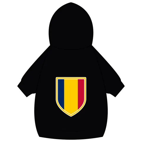 Chad Blue Yellow Red Pet Hoodie — back_dtf view