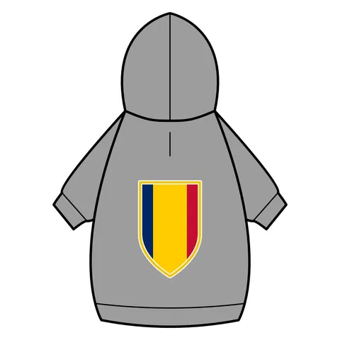 Chad Blue Yellow Red Pet Hoodie — back_dtf view