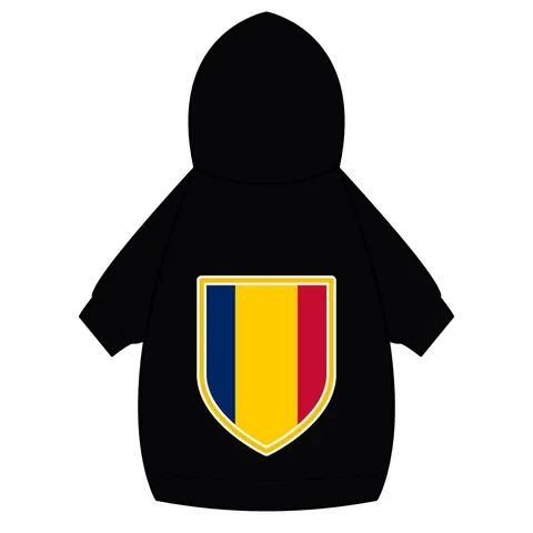 Chad Blue Yellow Red Pet Hoodie — back_dtf view
