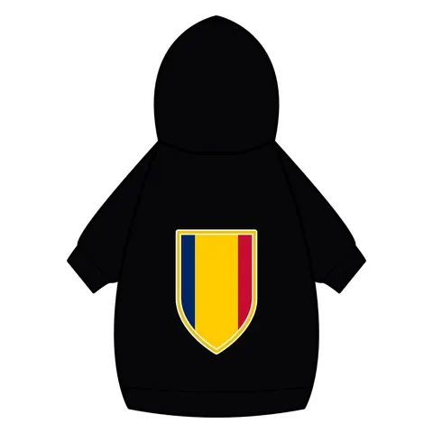 Chad Blue Yellow Red Pet Hoodie — back_dtf view
