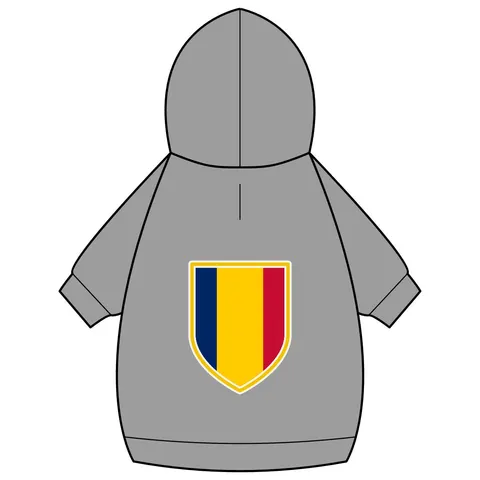 Chad Blue Yellow Red Pet Hoodie — back_dtf view