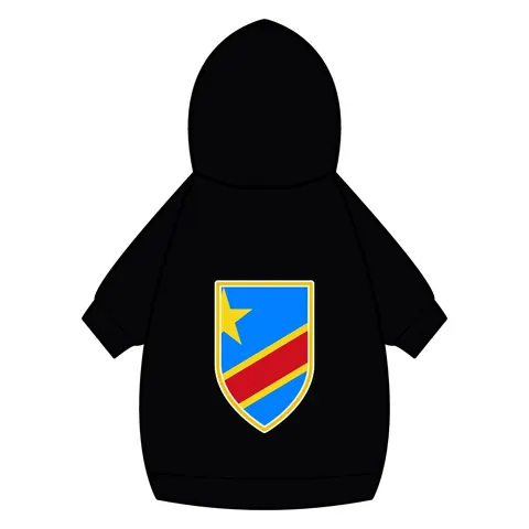 DR Congo Sky Blue & Red Diagonal Pet Hoodie — back_dtf view