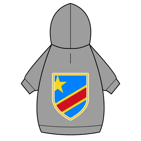 DR Congo Sky Blue & Red Diagonal Pet Hoodie — back_dtf view