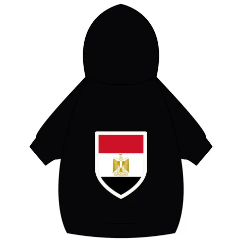 Egypt Red White Black Emblem Pet Hoodie — back_dtf view