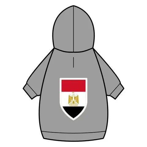 Egypt Red White Black Emblem Pet Hoodie — back_dtf view