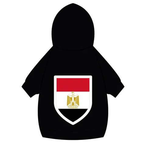 Egypt Red White Black Emblem Pet Hoodie — back_dtf view