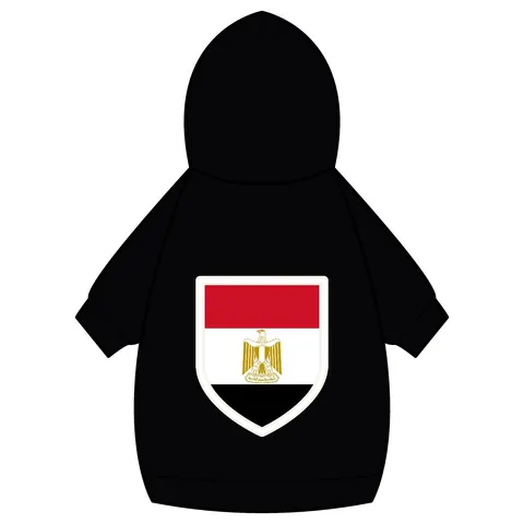Egypt Red White Black Emblem Pet Hoodie — back_dtf view