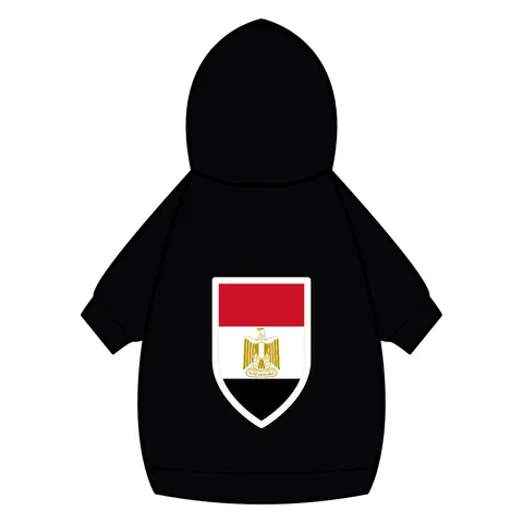 Egypt Red White Black Emblem Pet Hoodie — back_dtf view