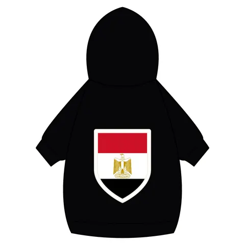Egypt Red White Black Emblem Pet Hoodie — back_dtf view