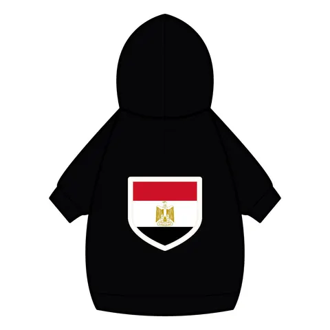 Egypt Red White Black Emblem Pet Hoodie — back_dtf view