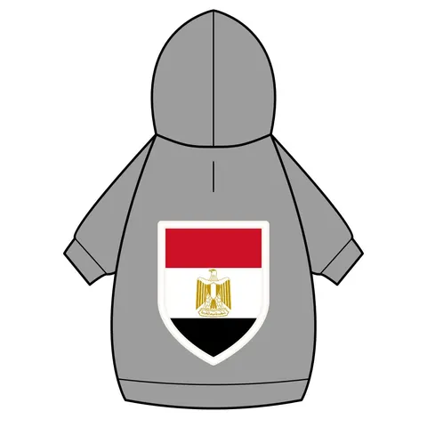 Egypt Red White Black Emblem Pet Hoodie — back_dtf view