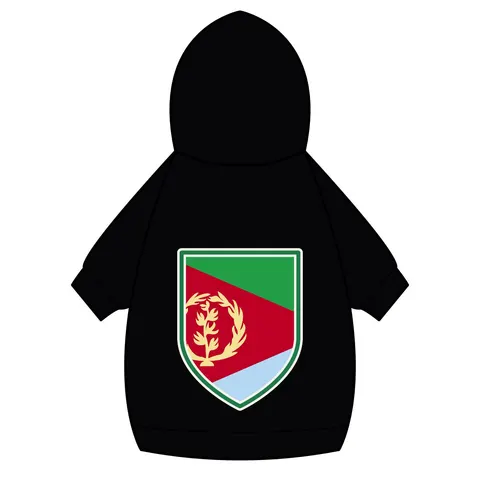 Eritrea Red Triangle & Wreath Pet Hoodie — back_dtf view