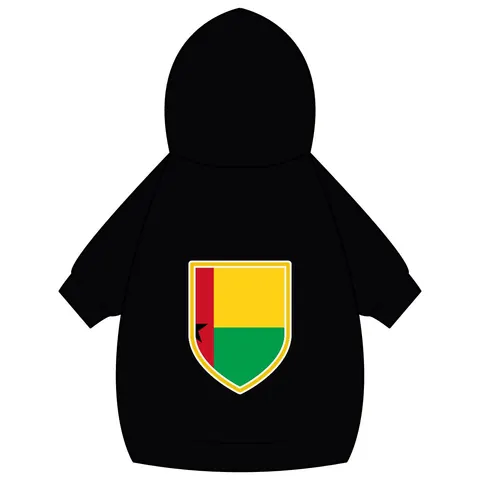 Guinea-Bissau Red Yellow Green Star Pet Hoodie — back_dtf view
