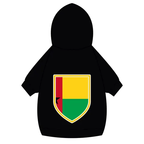 Guinea-Bissau Red Yellow Green Star Pet Hoodie — back_dtf view